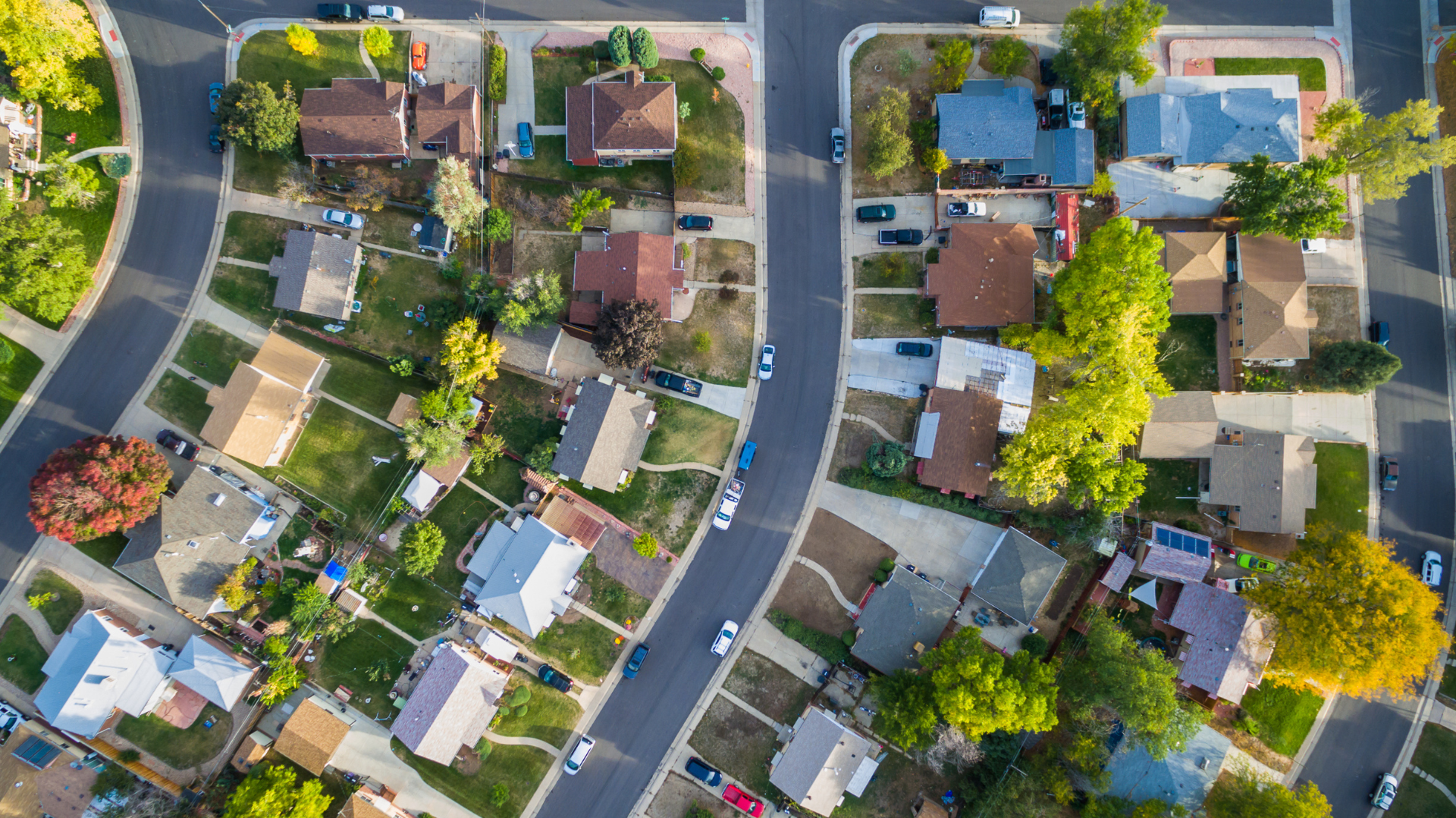 Aerial view of a Lemoore neighborhood